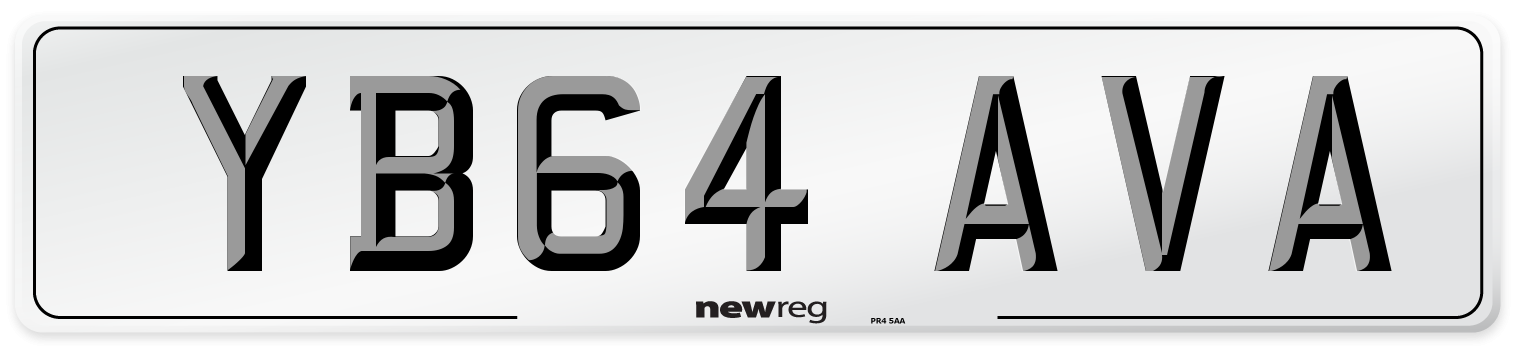 YB64 AVA Number Plate from New Reg